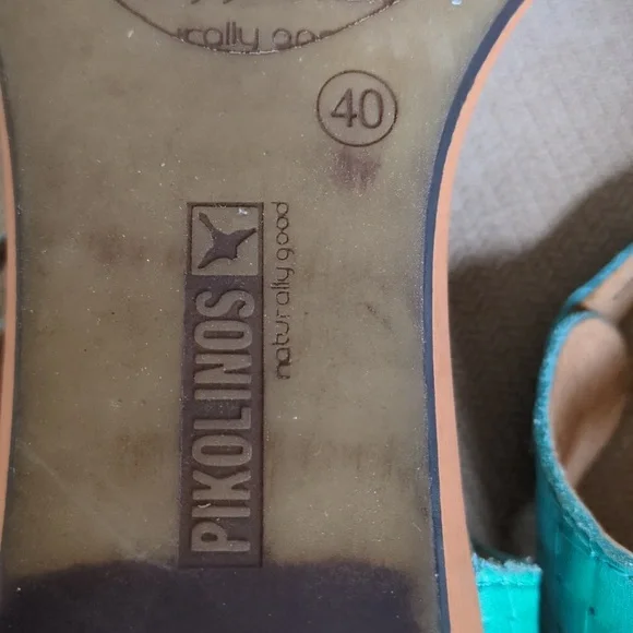 Pikolinos Turquoise and Coral Sandals Size 40 - Picture 4 of 11